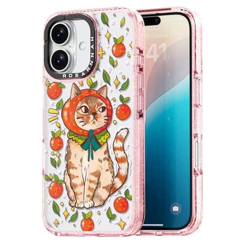 Rosarnnah Kompatibel mit iPhone 16 Hülle – Kitty Katze Glitzer Rosa Cover Design – niedliche Ästhetik Handyhülle für iPhone 16 6.1" Rosarnnah Kompatibel mit iPhone 16 Hülle – Kitty Katze Glitzer Rosa Cover Design – niedliche Ästhetik Handyhülle für iPhone 16 6.1" von Rosarnnah