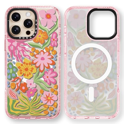 Rosarnnah Kompatibel mit iPhone 16 Pro Max Hülle für Magsafe – Passion Flower Glitzer Rosa Cover Design – niedliche Ästhetik Handyhülle für iPhone 16 Pro Max 6.9" Rosarnnah Kompatibel mit iPhone 16 Pro Max Hülle für Magsafe – Passion Flower Glitzer Rosa Cover Design – niedliche Ästhetik Handyhülle für iPhone 16 Pro Max 6.9" von Rosarnnah