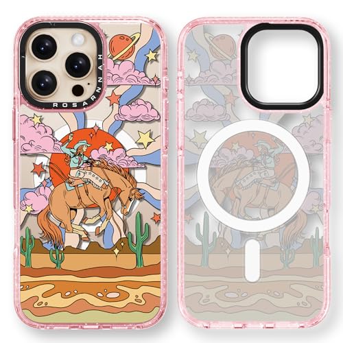 Rosarnnah Kompatibel mit iPhone 16 Pro Max Hülle für Magsafe – Cowboy Glitzer Rosa Cover Design – niedliche Ästhetik Handyhülle für iPhone 16 Pro Max 6.9" Rosarnnah Kompatibel mit iPhone 16 Pro Max Hülle für Magsafe – Cowboy Glitzer Rosa Cover Design – niedliche Ästhetik Handyhülle für iPhone 16 Pro Max 6.9" von Rosarnnah