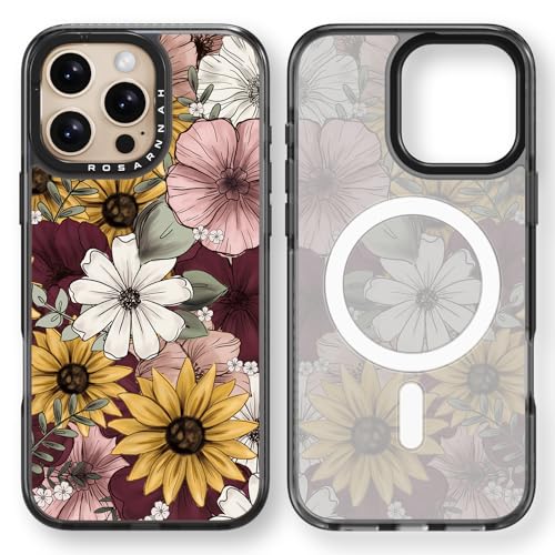 Rosarnnah Kompatibel mit iPhone 16 Pro Max Hülle für Magsafe – Sonnenblume Schwarz Cover Design – niedliche Ästhetik Handyhülle für iPhone 16 Pro Max 6.9" Rosarnnah Kompatibel mit iPhone 16 Pro Max Hülle für Magsafe – Sonnenblume Schwarz Cover Design – niedliche Ästhetik Handyhülle für iPhone 16 Pro Max 6.9" von Rosarnnah