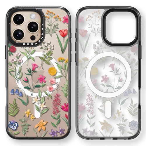 Rosarnnah Kompatibel mit iPhone 16 Pro Max Hülle für Magsafe – Natur Blume Schwarz Cover Design – niedliche Ästhetik Handyhülle für iPhone 16 Pro Max 6.9" Rosarnnah Kompatibel mit iPhone 16 Pro Max Hülle für Magsafe – Natur Blume Schwarz Cover Design – niedliche Ästhetik Handyhülle für iPhone 16 Pro Max 6.9" von Rosarnnah