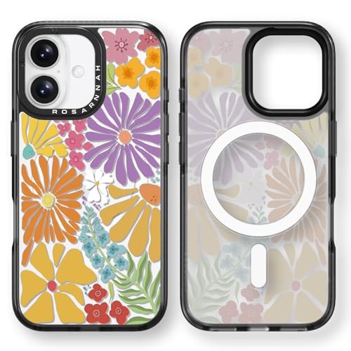 Rosarnnah Kompatibel mit iPhone 16 Hülle für Magsafe – Passion Blüte Schwarz Cover Design – niedliche Ästhetik Handyhülle für iPhone 16 6.1" Rosarnnah Kompatibel mit iPhone 16 Hülle für Magsafe – Passion Blüte Schwarz Cover Design – niedliche Ästhetik Handyhülle für iPhone 16 6.1" von Rosarnnah