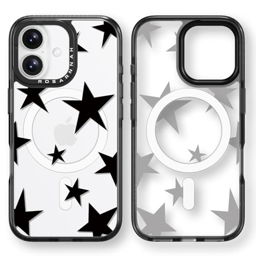Rosarnnah Kompatibel mit iPhone 16 Hülle für Magsafe – Fünfzackiger Stern Schwarz Cover Design – niedliche Ästhetik Handyhülle für iPhone 16 6.1" Rosarnnah Kompatibel mit iPhone 16 Hülle für Magsafe – Fünfzackiger Stern Schwarz Cover Design – niedliche Ästhetik Handyhülle für iPhone 16 6.1" von Rosarnnah
