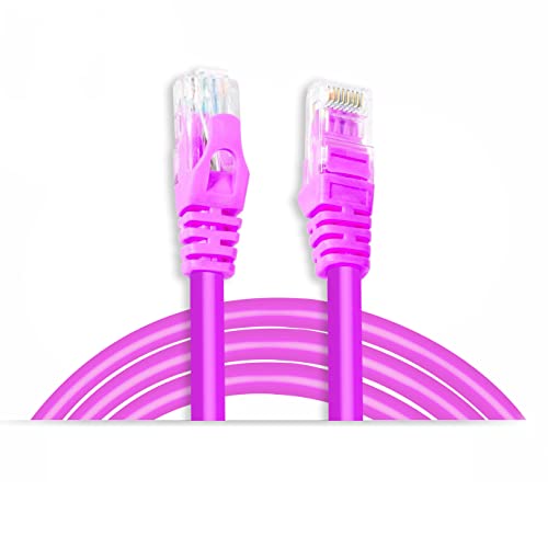 Rosbtib 10m Ethernet Cat 5E Kabel, High Speed Gigabit LAN Kabel RJ45 Stecker, UTP Kabel, 100% Kupfer Patch Cord für PC Xbox PS5 Modem Router, (10 Meters, Lila) von Rosbtib