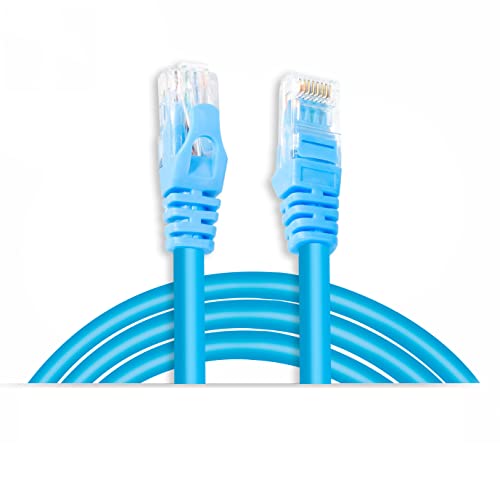 Rosbtib Cat 6 10m Ethernet Kabel, AWG23 High Speed Gigabit LAN Kabel, RJ45 Stecker, 100% Kupferdraht UTP Patch Kabel für PC Xbox PS5 Modem Router, (10 Meters, Blau) von Rosbtib