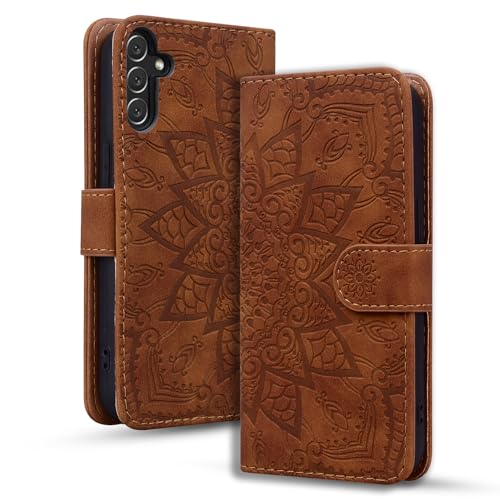 Rosbtib Handyhülle für Samsung Galaxy A16 5G Premium PU Leder Hülle mit Magnetic Closure Standfunktion Flip Cover Mandala Prägung Galaxy A16 6.7 Zoll 2024 - Braun Rosbtib Handyhülle für Samsung Galaxy A16 5G Premium PU Leder Hülle mit Magnetic Closure Standfunktion Flip Cover Mandala Prägung Galaxy A16 6.7 Zoll 2024 - Braun von Rosbtib