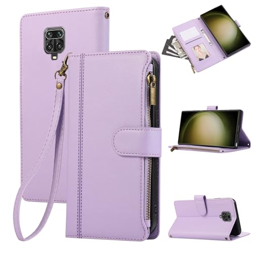 Rosbtib Handyhülle für Xiaomi Redmi Note 9S/ Note 9 Pro Lederhülle Reißverschluss Magnetverschluss Brieftasche mit 4 Kartenfächern Standfuntion Retro Ledertasche Redmi Note 9 Pro Hülle, Lila Rosbtib Handyhülle für Xiaomi Redmi Note 9S/ Note 9 Pro Lederhülle Reißverschluss Magnetverschluss Brieftasche mit 4 Kartenfächern Standfuntion Retro Ledertasche Redmi Note 9 Pro Hülle, Lila von Rosbtib