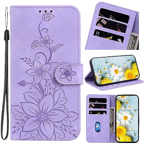 Rosbtib Handyhülle für iPhone 13 mini 5G 2021 5.4 Zoll Hülle Leder mit Kartenfächer Handytasche mit Standfunktion Magnetische Klapphülle für iPhone 13 mini - Lila Lilien Rosbtib Handyhülle für iPhone 13 mini 5G 2021 5.4 Zoll Hülle Leder mit Kartenfächer Handytasche mit Standfunktion Magnetische Klapphülle für iPhone 13 mini - Lila Lilien von Rosbtib