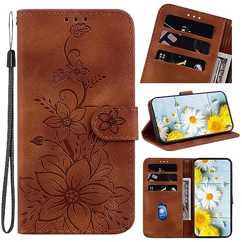 Rosbtib Handyhülle für iPhone 13 Pro Max 5G 2021 6.7 Zoll Hülle Leder mit Kartenfächer Handytasche mit Standfunktion Magnetische Klapphülle für iPhone 13 Pro Max - Braune Lilien Rosbtib Handyhülle für iPhone 13 Pro Max 5G 2021 6.7 Zoll Hülle Leder mit Kartenfächer Handytasche mit Standfunktion Magnetische Klapphülle für iPhone 13 Pro Max - Braune Lilien von Rosbtib