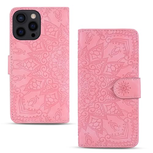 Rosbtib Handyhülle für iPhone 16 Pro Max 6,9 Zoll 2024 Premium PU Leder Hülle mit Magnetic Closure Standfunktion Flip Cover Mandala Prägung iPhone 16 Pro Max 2024 - Rosa Rosbtib Handyhülle für iPhone 16 Pro Max 6,9 Zoll 2024 Premium PU Leder Hülle mit Magnetic Closure Standfunktion Flip Cover Mandala Prägung iPhone 16 Pro Max 2024 - Rosa von Rosbtib