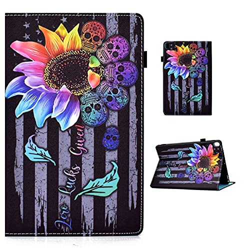 Rosbtib Hülle Kompatibel mit iPad 10,2 Zoll (iPad 8. / 7. Generation), iPad 10.2 Hülle, PU Leder Schutzhülle Stoßfest Smart Case Book Cover mit Ständer für iPad 10,2" 2020/2019, Sonnenblume von Rosbtib