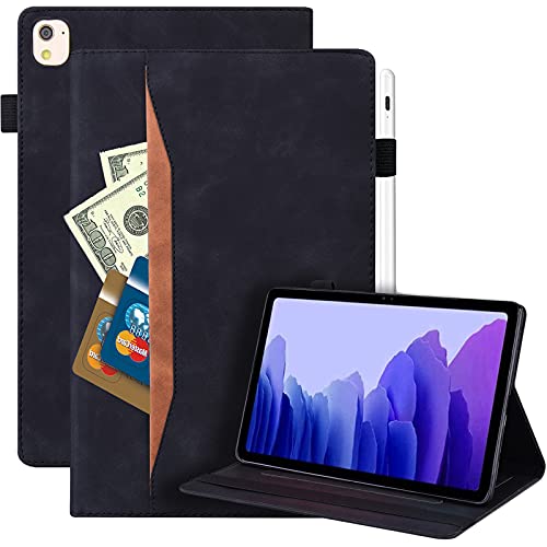 Rosbtib Hülle Kompatibel mit iPad 9./8./7. Generation 2021/2020/2019,iPad 10.2 Hülle,Leder Geschäftshülle Smart Schutzhülle Stifthalter Stand Wallet Cover mit Kartensteckplatz, Schwarz von Rosbtib