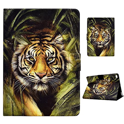 Rosbtib Hülle Kompatibel mit iPad 9.7 2018 iPad 6 Generation/2017 iPad 5 Generation,PU Leder Schutzhülle Stoßfest Smart Case Book Cover mit Ständer für iPad 9.7/iPad Air 2/Air, Tiger von Rosbtib