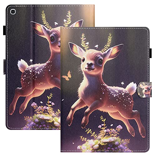 Rosbtib Hülle Samsung Galaxy Tab A 10.1 2019 (SM-T510/ T515), PU Leder Schutzhülle mit [Standfunktion] [Kartensteckplatz] [Magnetisch] Cover Galaxy Tab A 10.1 Zoll - Kitz von Rosbtib