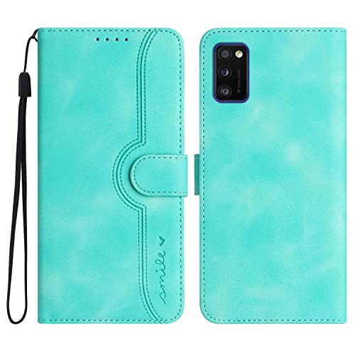 Rosbtib Hülle für Samsung Galaxy A41, Premium PU Leder Handyhülle mit Kartenfach Magnetic Closure Ständer Flip Schutzhülle für Galaxy A41 - Grün von Rosbtib