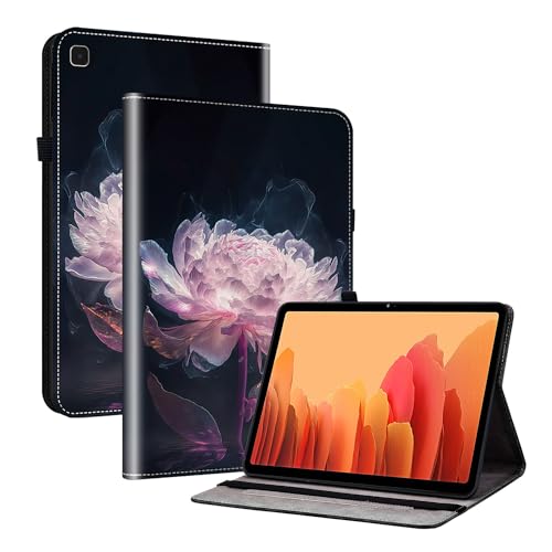 Rosbtib Hülle für Samsung Galaxy Tab S5e 10.5 2019 (SM-T720/ SM-T725), Premium PU Leder TPU Rückseite Abdeckung Schutzhülle mit Standfunktion - Rosa Pfingstrose von Rosbtib
