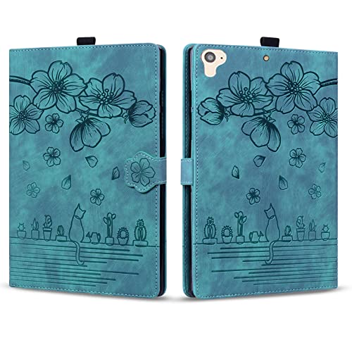Rosbtib Hülle für iPad 9,7 Zoll (Modell 2018/2017, 6./5. Generation), PU Leder Flip Case Ständer TPU Cover Tasche Schutzhülle mit Kartenschlitz 9.7" iPad 6. Generation / 5. Generation, Grün von Rosbtib