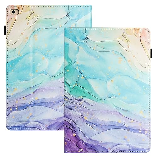 Rosbtib Hülle für iPad 9.7 2018 iPad 6 Generation/ 2017 iPad 5 Generation PU - Leder Folio Schutzhülle Multifunktion Ständer Kartenfächern für iPad 9.7/ iPad Air 2/ Air, Ölgemälde von Rosbtib