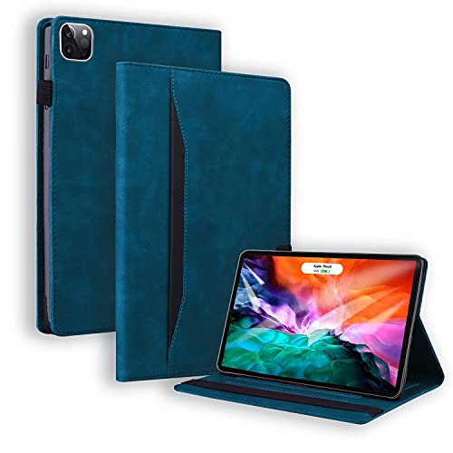 Rosbtib Hülle für iPad Pro 11 Zoll Alle Modelle, iPad Air 5/4 10,9 Zoll, Schutzhülle PU Leder Flip Case Ständer Tasche mit Kartenschlitz Tablet Hülle Geschäft Hülle iPad Pro 11 - Blau von Rosbtib