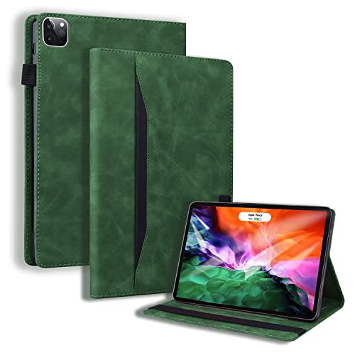 Rosbtib Hülle für iPad Pro 11 Zoll Alle Modelle, iPad Air 5/4 10,9 Zoll, Schutzhülle PU Leder Flip Case Ständer Tasche mit Kartenschlitz Tablet Hülle Geschäft Hülle iPad Pro 11 - Grün von Rosbtib