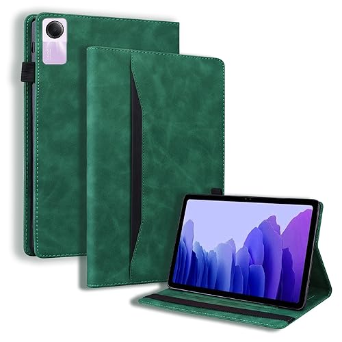 Rosbtib Tablette Hülle für Xiaomi Redmi Pad SE 11 Zoll PU - Leder Flip Cover Ständer Schutzhülle mit Kartenschlitz für Xiaomi Redmi Pad SE 2023, Business Grün von Rosbtib