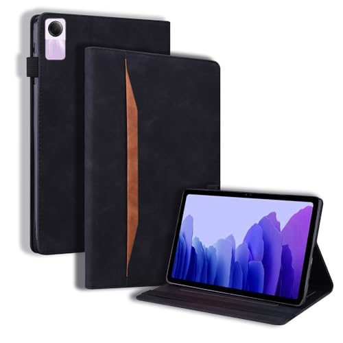 Rosbtib Tablette Hülle für Xiaomi Redmi Pad SE 11 Zoll PU - Leder Flip Cover Ständer Schutzhülle mit Kartenschlitz für Xiaomi Redmi Pad SE 2023, Business Schwarz von Rosbtib