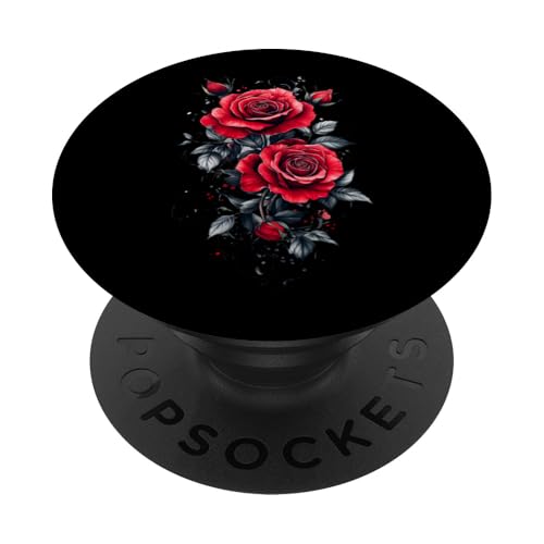 Rote Rose Blume Botaniker Garten Blume Rote Rose PopSockets Klebender PopGrip Rote Rose Blume Botaniker Garten Blume Rote Rose PopSockets Klebender PopGrip von Rose Flower Gardening Botanist Designs