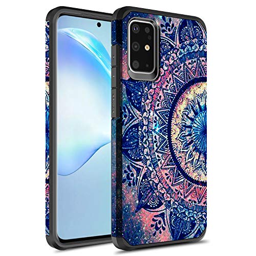 Rosebono Kompatibel mit Samsung Galaxy A51 Hülle (nicht für 5G), schlanke Hybrid-Doppelschicht, stoßfest, Hardcover, grafisch, modisch, niedlich, bunt, Schutzhülle für Samsung Galaxy A51 (Mandala) von Rosebono Fashion