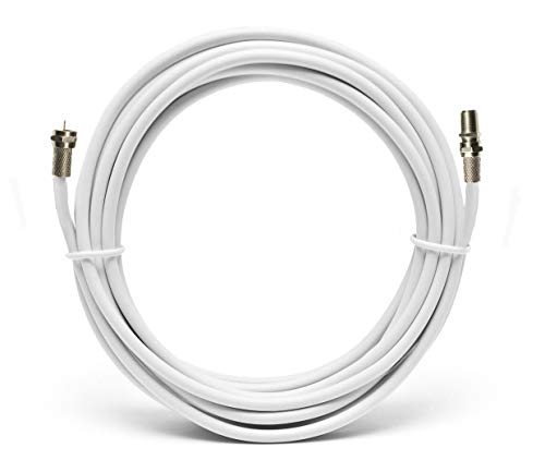 Virgin/Sky Verlängerungskabel für Satelliten (Sky, Freesat) und Virgin Media (alle Geräte einschließlich HD, Tivo, V6, Superhub 1 2 3) Koaxial 25m White von RosenetSys