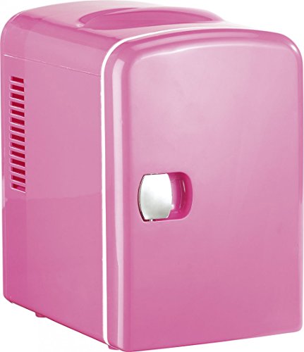 Rosenstein & Söhne Dosenkühlschrank: Mini-Kühlschrank AC/DC, 12/230V 4l, mit Warmhalte-Funktion, pink (ACDC Kühlschrank, Minikühlschrank 12V, Zigarettenanzünder) von Rosenstein & Söhne