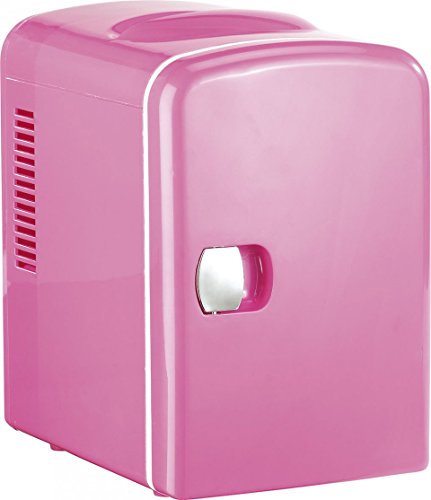 Rosenstein & Söhne Dosenkühlschrank: Mini-Kühlschrank AC/DC, 12/230V 4l, mit Warmhalte-Funktion, pink (ACDC Kühlschrank, Mini-Kuehlschrank, Spannungswandler) von Rosenstein & Söhne