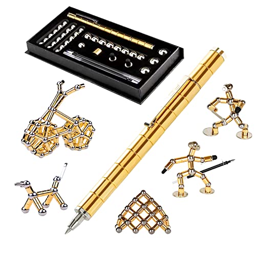 RoserRose Fidget Pen, Magnetischer Kugelschreiber, Geschenke für Männer, Gadgets für Männer, Stressabbau Druckkugelschreiber, Lustige Geburtstagsgeschenk Jungen Geschenke - Gold von RoserRose