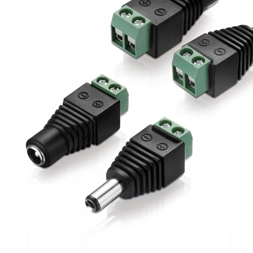 Rosfix DC 5,5mm / 2,1mm Stecker – Männliche Schraubanschluss | Max. 2A, 30V DC | Für CCTV-Systeme und Elektronische Anwendungen | Anschlusskabel Rosfix DC 5,5mm / 2,1mm Stecker – Männliche Schraubanschluss | Max. 2A, 30V DC | Für CCTV-Systeme und Elektronische Anwendungen | Anschlusskabel von Rosfix