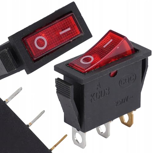 Rosfix KCD3 – Wippschalter 15A 250V ON-OFF | 3 Pins, beleuchtet, hohe Belastbarkeit | Elektrische Anwendungen | Elektronische Komponenten Rosfix KCD3 – Wippschalter 15A 250V ON-OFF | 3 Pins, beleuchtet, hohe Belastbarkeit | Elektrische Anwendungen | Elektronische Komponenten von Rosfix
