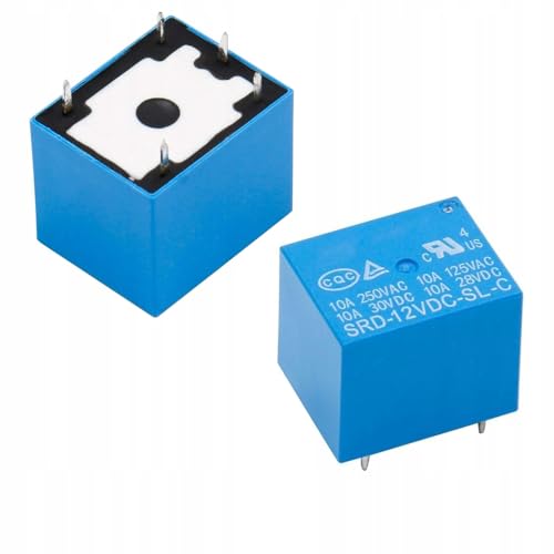 Rosfix SRD-12VDC-SL-C – Relais | 1 Schließer NC/NO | Spulenspannung 12V DC | Betriebsleistung 240VAC, 30VDC, Strom 10A | Elektronikprojekte von Rosfix