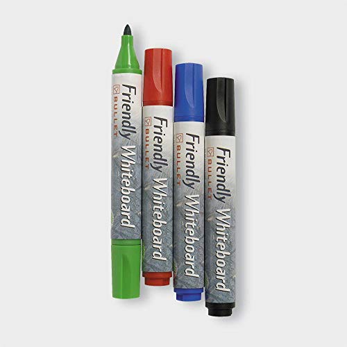 Rosinco Friendly Whiteboard Marker Bullet-tip Assorted [Pack 4] von Rosinco