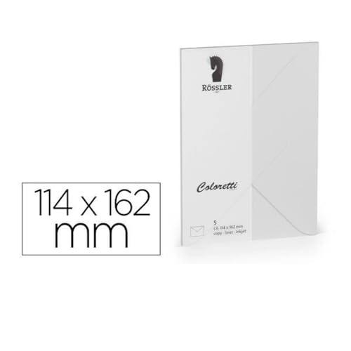 Rossler Papier Briefumschläge 220705511, Grau, Papier, 114 x 162 mm von Rossler Papier