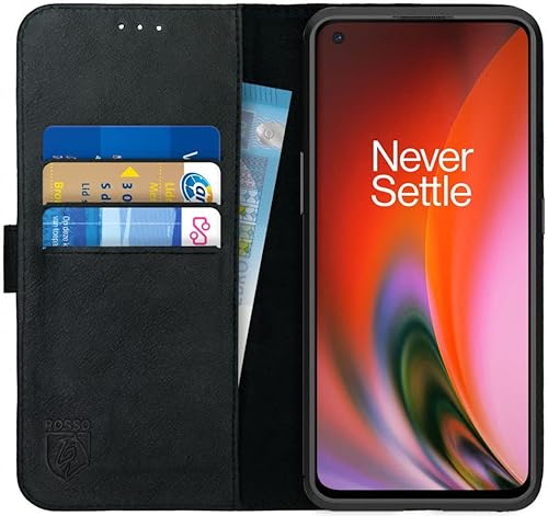 Rosso Deluxe Echtleder Book Case Hülle Passend für OnePlus Nord 2 | Platz für drei Karten | Brieftasche Book Case | Mit Kartenhalter | Schwarz Rosso Deluxe Echtleder Book Case Hülle Passend für OnePlus Nord 2 | Platz für drei Karten | Brieftasche Book Case | Mit Kartenhalter | Schwarz von Rosso