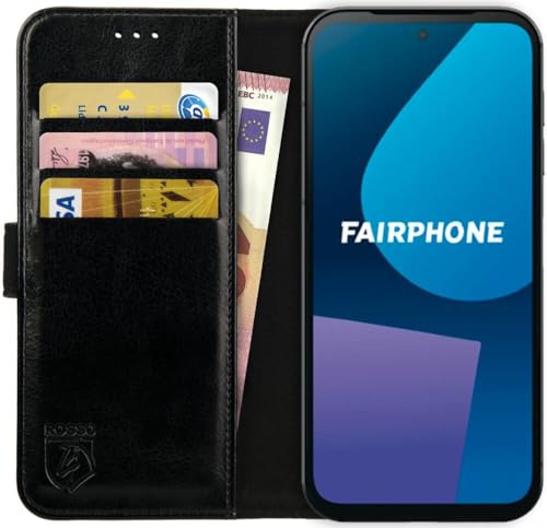 Rosso Element Book Case Wallet Case Geeignet für Fairphone 5 | Geldbörse | 3 Packets | Magnetverschluss | Standfunktion | Schwarz Rosso Element Book Case Wallet Case Geeignet für Fairphone 5 | Geldbörse | 3 Packets | Magnetverschluss | Standfunktion | Schwarz von Rosso