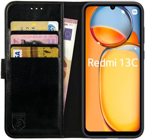 Rosso Element Hülle Geeignet für Xiaomi Redmi 13C | Wallet Book Case | Geldbörse | 3 Packets | Magnetverschluss | Standfunktion | Schwarz Rosso Element Hülle Geeignet für Xiaomi Redmi 13C | Wallet Book Case | Geldbörse | 3 Packets | Magnetverschluss | Standfunktion | Schwarz von Rosso
