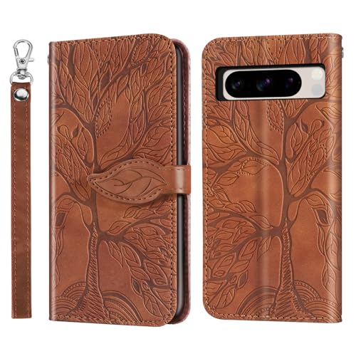 Rostsant Handyhülle für Google Pixel 8 Pro Geprägter Baum PU Leder Klapphüllen Brieftasche Tasche Hülle für Google Pixel 8 Pro 5G Hülle Holster Braun Rostsant Handyhülle für Google Pixel 8 Pro Geprägter Baum PU Leder Klapphüllen Brieftasche Tasche Hülle für Google Pixel 8 Pro 5G Hülle Holster Braun von Rostsant