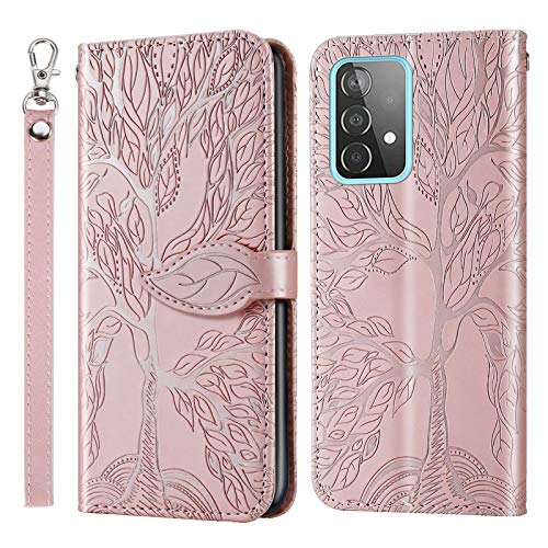 Rostsant Handyhülle für Samsung A23 / M23 5G Geprägter Baum PU Leder Galaxy A23 4G/5G Flip Case Brieftasche Tasche Hülle für Samsung Galaxy M23 / A23 - Rosengold Rostsant Handyhülle für Samsung A23 / M23 5G Geprägter Baum PU Leder Galaxy A23 4G/5G Flip Case Brieftasche Tasche Hülle für Samsung Galaxy M23 / A23 - Rosengold von Rostsant