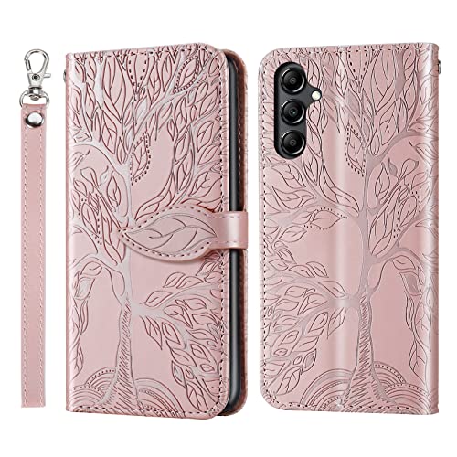 Rostsant Handyhülle für Samsung A54 5G Geprägter Baum PU Leder Galaxy A54 5G Flip Case Brieftasche Tasche Hülle für Samsung Galaxy A54 5G - Rosengold Rostsant Handyhülle für Samsung A54 5G Geprägter Baum PU Leder Galaxy A54 5G Flip Case Brieftasche Tasche Hülle für Samsung Galaxy A54 5G - Rosengold von Rostsant