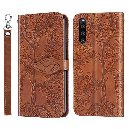 Rostsant Handyhülle für Sony Xperia 10 IV Geprägter Baum PU Leder Klapphüllen Brieftasche Tasche Hülle für Sony Xperia 10 IV 5G - Braun Rostsant Handyhülle für Sony Xperia 10 IV Geprägter Baum PU Leder Klapphüllen Brieftasche Tasche Hülle für Sony Xperia 10 IV 5G - Braun von Rostsant