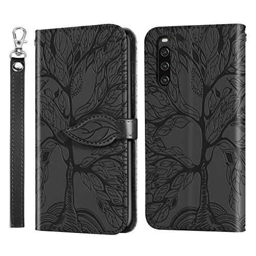 Rostsant Handyhülle für Sony Xperia 10 IV Geprägter Baum PU Leder Klapphüllen Brieftasche Tasche Hülle für Sony Xperia 10 IV 5G - Schwarz Rostsant Handyhülle für Sony Xperia 10 IV Geprägter Baum PU Leder Klapphüllen Brieftasche Tasche Hülle für Sony Xperia 10 IV 5G - Schwarz von Rostsant