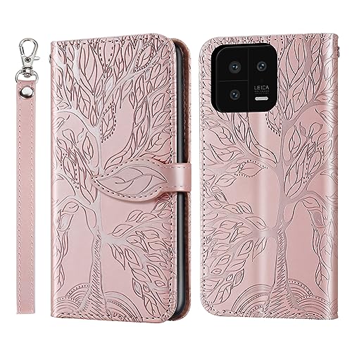 Rostsant Handyhülle für Xaiomi 13 5G Geprägter Baum PU Leder Xiaomi 13 5G Flip Case Brieftasche Tasche Hülle für Xiaomi 13 5G - Rosengold Rostsant Handyhülle für Xaiomi 13 5G Geprägter Baum PU Leder Xiaomi 13 5G Flip Case Brieftasche Tasche Hülle für Xiaomi 13 5G - Rosengold von Rostsant