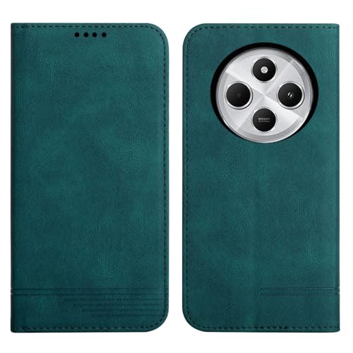 Rostsant Handyhülle für Xiaomi Redmi 14C/Poco C75 Geprägter Baum PU Leder Xiaomi Redmi 14C 4G Flip Case Brieftasche Tasche Hülle für Xiaomi Redmi 14C/Poco C75 Grün von Rostsant