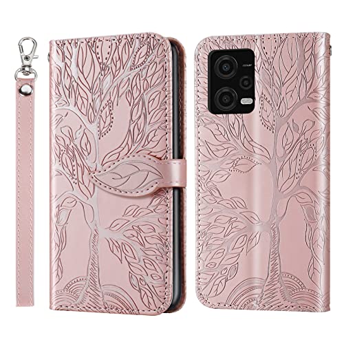 Rostsant Handyhülle für Xiaomi Redmi Note 12 5G / Poco X5 5G - Geprägtes Baum PU Leder Klapphüllen Brieftasche Tasche mit Standfunktion - Roségold Rostsant Handyhülle für Xiaomi Redmi Note 12 5G / Poco X5 5G - Geprägtes Baum PU Leder Klapphüllen Brieftasche Tasche mit Standfunktion - Roségold von Rostsant