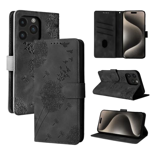 Rostsant Handyhülle für iPhone 15 Pro Max 6.7 Zoll Löwenzahn PU Leder iPhone 15 Pro Max 6.7 Flip Case Brieftasche Tasche Hülle Magnetisch Handyhülle für iPhone 15 Pro Max 6.7 Zoll Schwarz Rostsant Handyhülle für iPhone 15 Pro Max 6.7 Zoll Löwenzahn PU Leder iPhone 15 Pro Max 6.7 Flip Case Brieftasche Tasche Hülle Magnetisch Handyhülle für iPhone 15 Pro Max 6.7 Zoll Schwarz von Rostsant