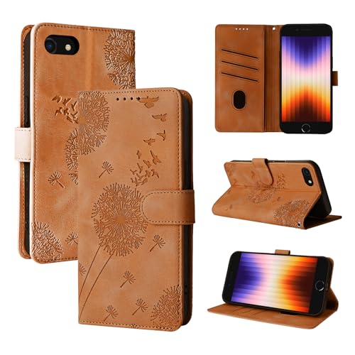 Rostsant Handyhülle für iPhone SE Löwenzahn PU Leder iPhone SE/iPhone 8/iPhone 7 Flip Case Brieftasche Tasche Hülle Magnetisch Handyhülle für iPhone SE 2022/SE 2020/iPhone 8/iPhone 7 Braun Rostsant Handyhülle für iPhone SE Löwenzahn PU Leder iPhone SE/iPhone 8/iPhone 7 Flip Case Brieftasche Tasche Hülle Magnetisch Handyhülle für iPhone SE 2022/SE 2020/iPhone 8/iPhone 7 Braun von Rostsant